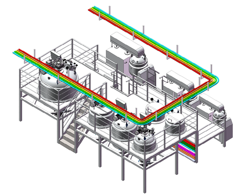 Liquid Detergent Production Line 3D Design | Turnkey Solutions