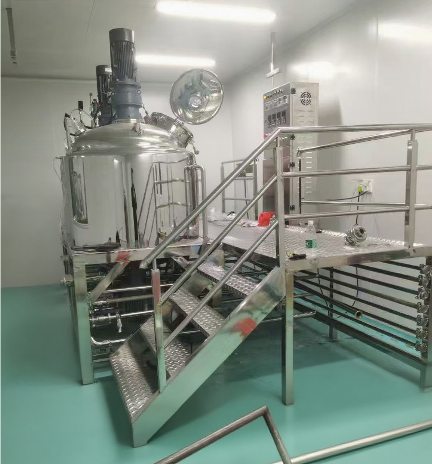 Cream Production Fixed Type Vacuum Emulsifier Homogenizer with CIP ...