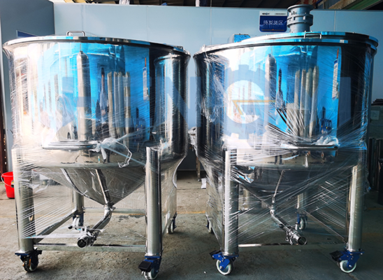 Good price Pneumatic Mixing 304 Stainless Steel Storage Tank with Wheels online
