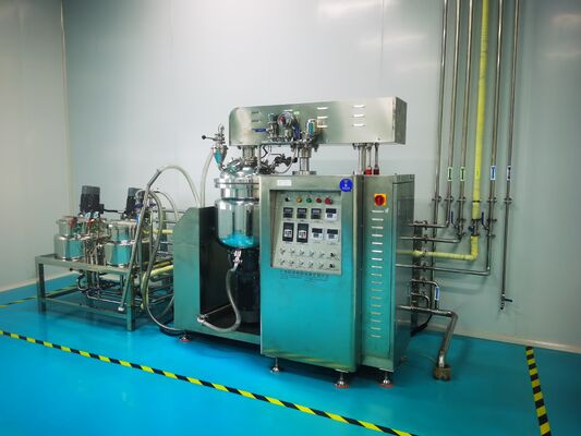 Giá tốt. 50L Lotion kem xà phòng lỏng Vacuum Emulsifying Mixer với nút điều khiển trực tuyến