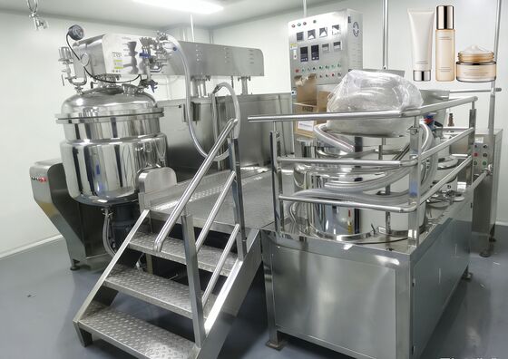 Good price 200L Cosmetic Emulsifying Tank Vacuum Homogenizer Mixer with Water and Oil Pot online