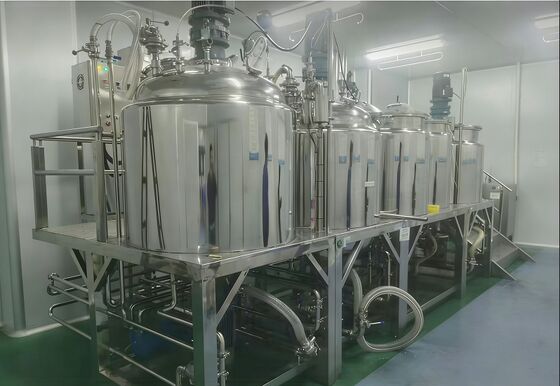 Harga bagus Mesin Pembuat Mayones Kapasitas Besar Vacuum Emulsifying Mixer untuk Lini Produksi on line