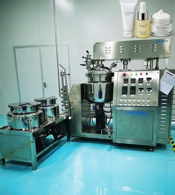 50L Cream Cosmetics Lotion Vacuum Emulsifier Mixer with Button Control