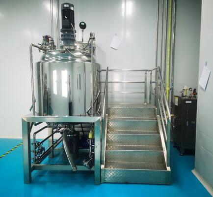 Quality Stainless Steel Fixed Vacuum Mixing Tank Homogenizer Emulsifying Mixer factory