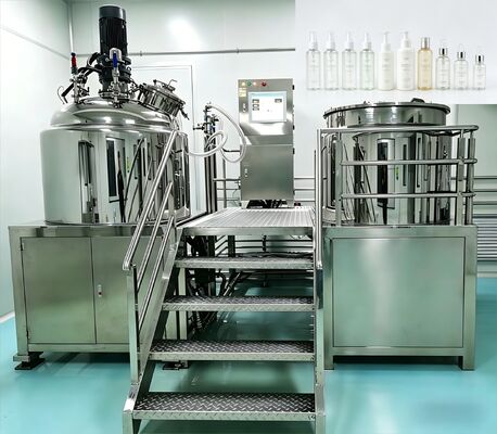 Un buon prezzo. Miscelatore omogenizzatore emulsionante a vuoto fisso in acciaio inossidabile da 500 l per la produzione di crema in linea